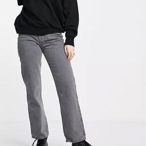 Weekday Rowe Grey Extra High Straight Jeans In W 28 L 32 - 90s style